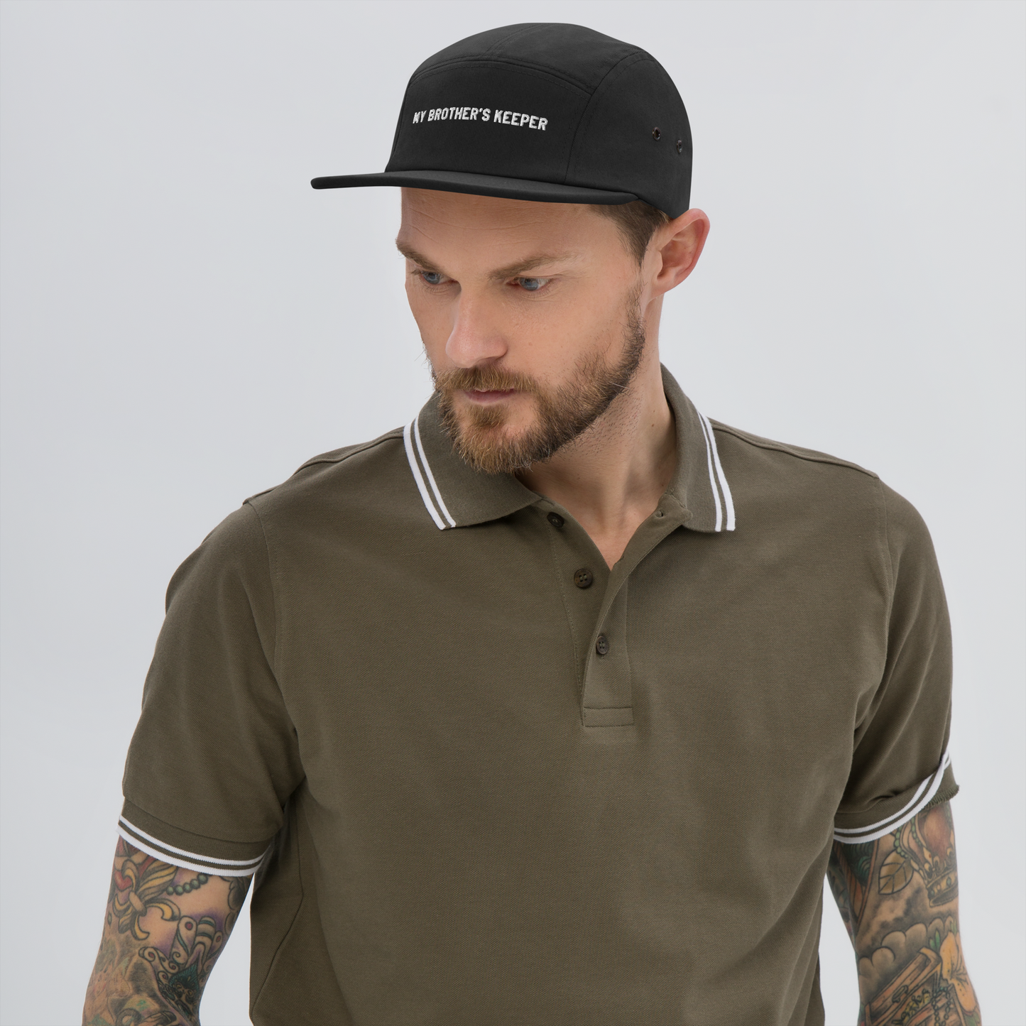 "My Brother's Keeper" Minimalist 5-Panel Cap