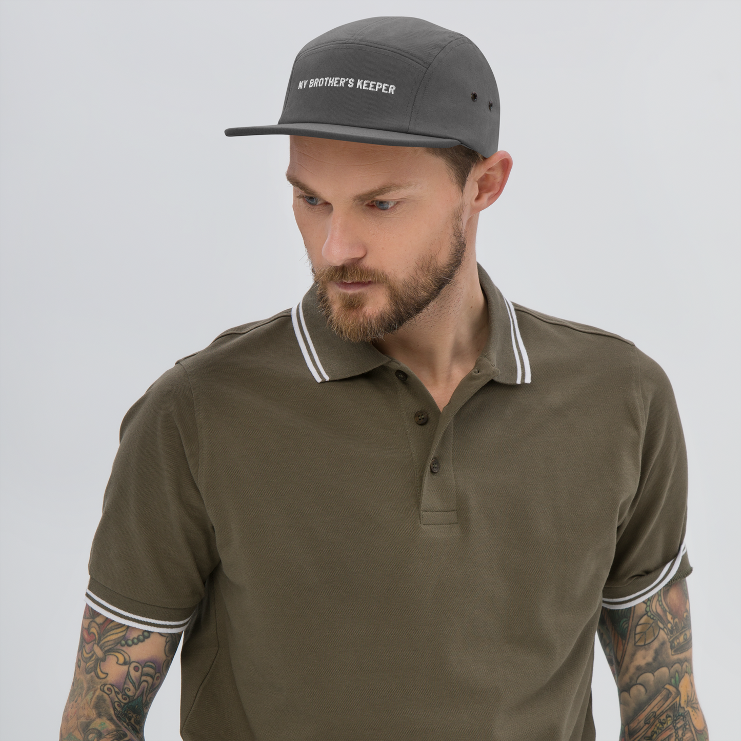 "My Brother's Keeper" Minimalist 5-Panel Cap