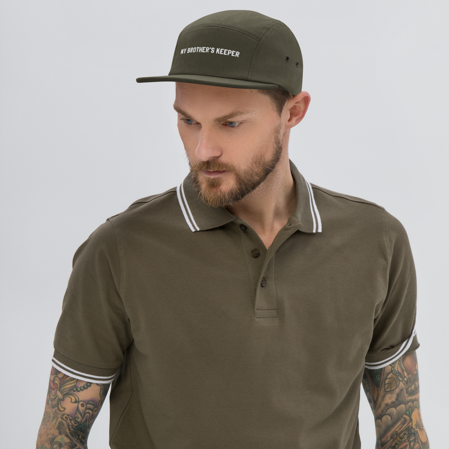 "My Brother's Keeper" Minimalist 5-Panel Cap