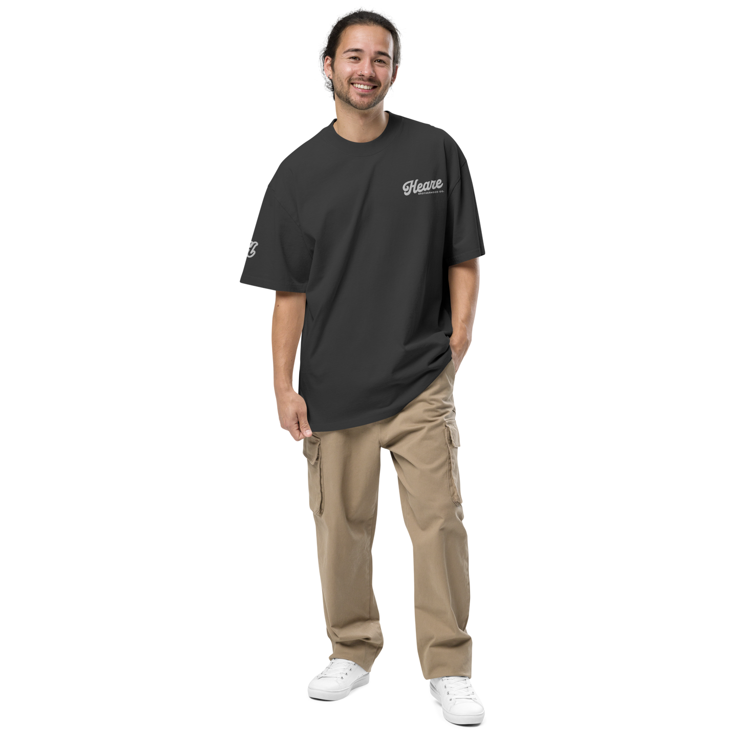 Essential Tee 1: Oversized Faded + Embroidered Logo (3 Colors)