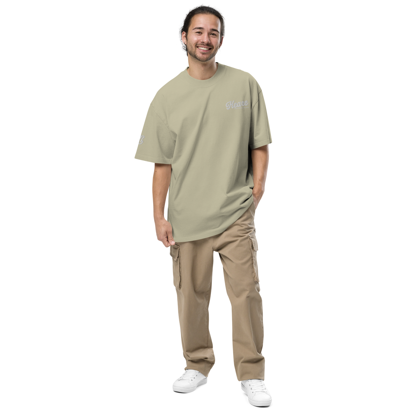 Essential Tee 1: Oversized Faded + Embroidered Logo (3 Colors)