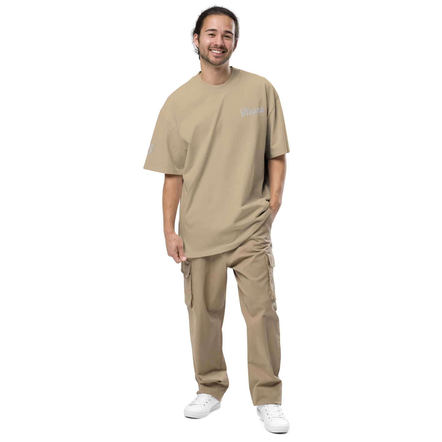 Essential Tee 1: Oversized Faded + Embroidered Logo (3 Colors)